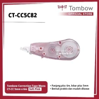 Tip Ex Kertas / Correction Tape Tombow CT-CC5C82 MONO Soft Pink 5mmx6m